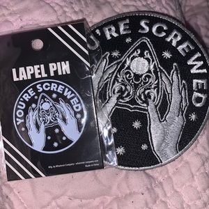 You’re screwed lapel pin and matching patch